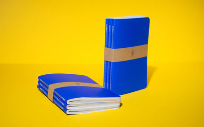 Plentitude Blue Newsprint Pocket Doodle Book – Set of 3